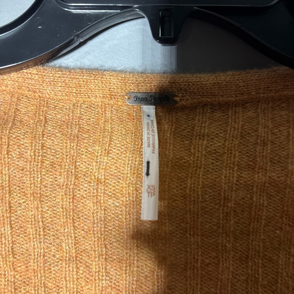 Free People Elias V Neck Cashmere Sweater in Cinnamon Size XS - Picture 4 of 6